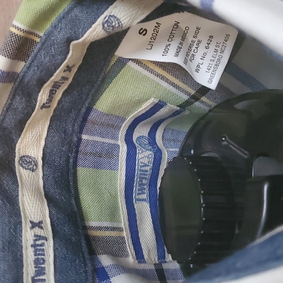 Vintage Y2K Wrangler Shirt Womens Small Boys XL 20X Plaid Long Sleeve Rodeo - Picture 8 of 10